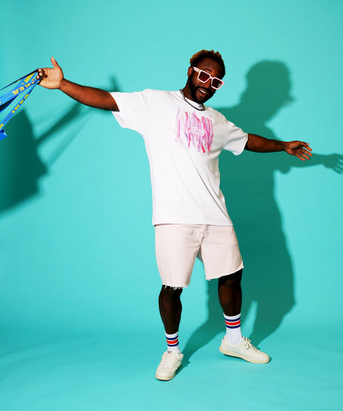 ホワイト/パープル 178cm/78kg 着用サイズXL