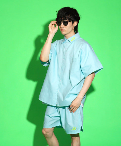 ターコイズブルー 169cm/53kg 着用サイズXL