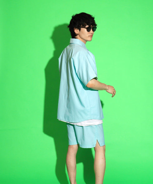 ターコイズブルー 169cm/53kg 着用サイズXL