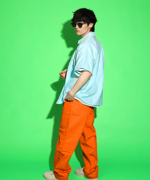 ターコイズブルー 169cm/53kg 着用サイズXL