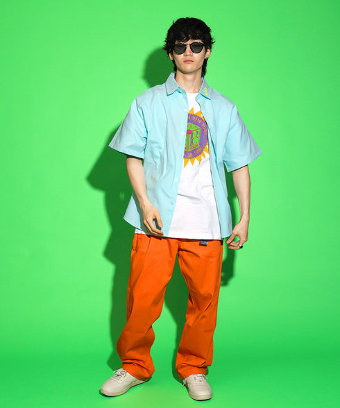 ターコイズブルー 169cm/53kg 着用サイズXL