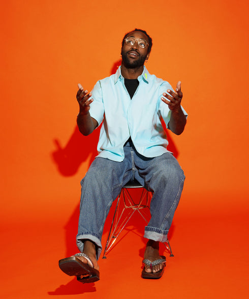 ターコイズブルー 178cm/78kg 着用サイズXL