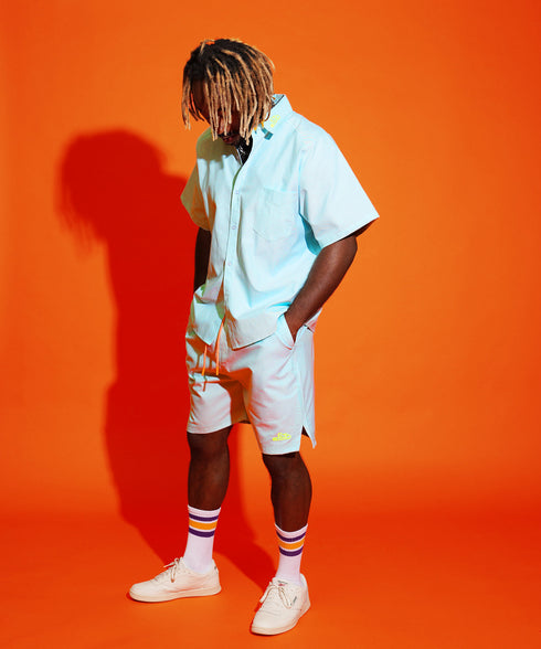 ターコイズブルー 178cm/78kg 着用サイズXL