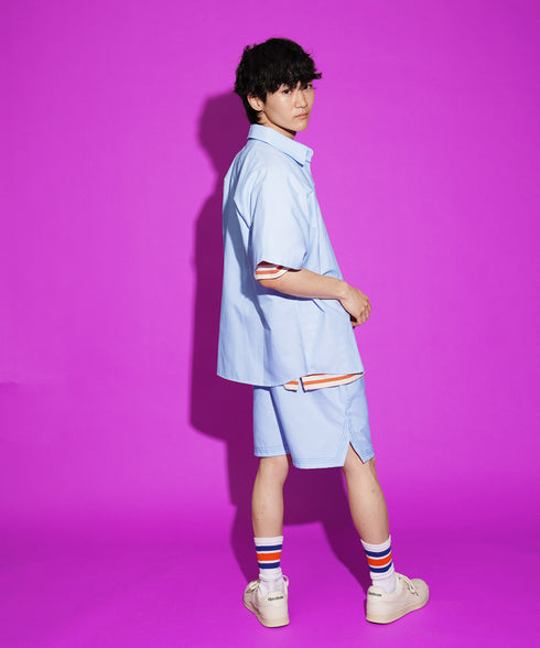 スカイブルー 169cm/53kg 着用サイズXL