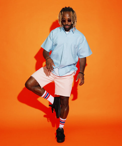 スカイブルー 178cm/78kg 着用サイズXL