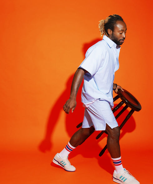 スカイブルー 178cm/78kg 着用サイズXL