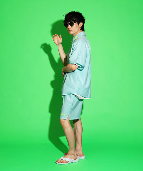 ターコイズブルー 169cm/53kg 着用サイズXL