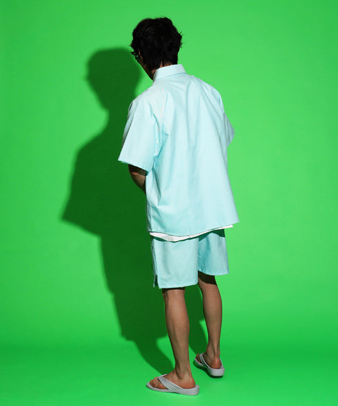 ターコイズブルー 169cm/53kg 着用サイズXL