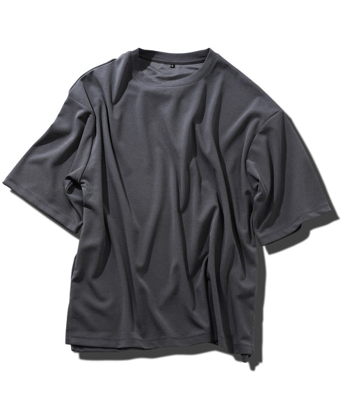 UVカット梨地 裾スリット入りBIGTシャツ