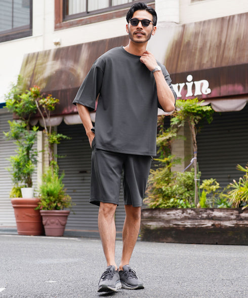 UVカット梨地 裾スリット入りBIGTシャツ