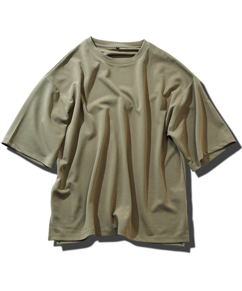 UVカット梨地 裾スリット入りBIGTシャツ