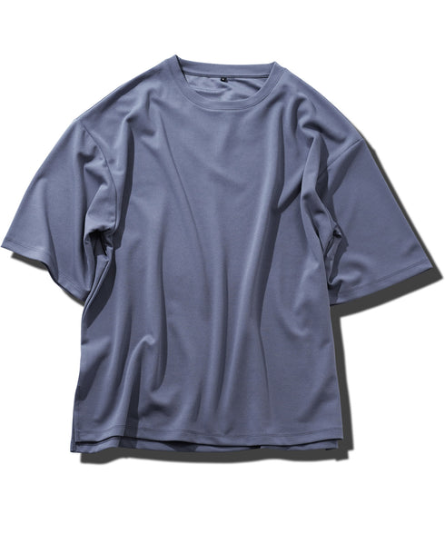 UVカット梨地 裾スリット入りBIGTシャツ