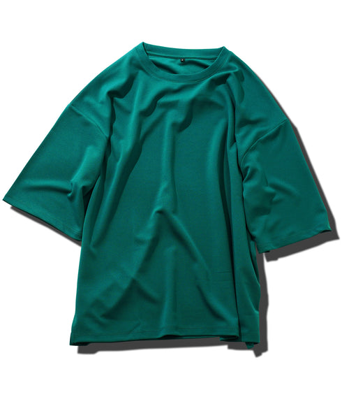 UVカット梨地 裾スリット入りBIGTシャツ