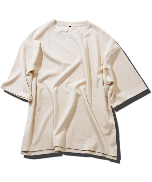 UVカット梨地 裾スリット入りBIGTシャツ