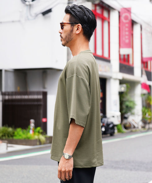 UVカット梨地 裾スリット入りBIGTシャツ