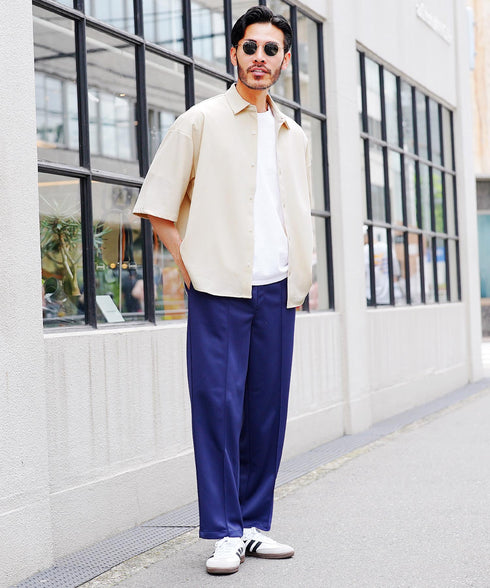 UVカット梨地BIGサイズシャツ