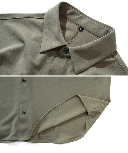 UVカット梨地BIGサイズシャツ