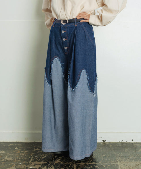 H167 / 着用サイズ: M インディゴブルー
着用トップス:217159