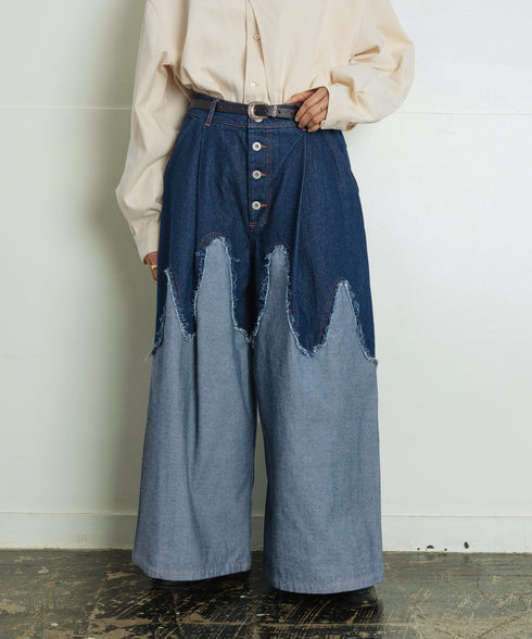 H167 / 着用サイズ:M インディゴブルー 着用トップス:217159