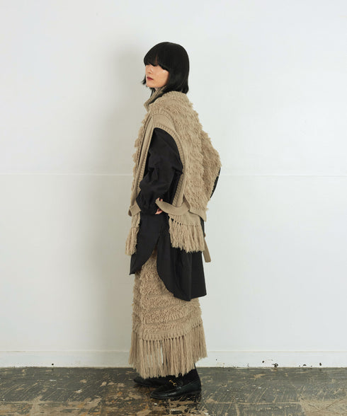 トップス/217163とセットアップでの着用
シャツ:217148