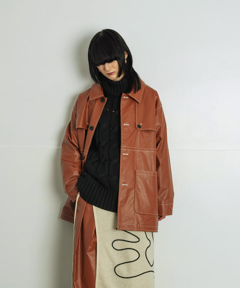 H167 / 着用サイズ: M ブラウン
着用ニット:217162 スカート:217151 ボトムス:217164