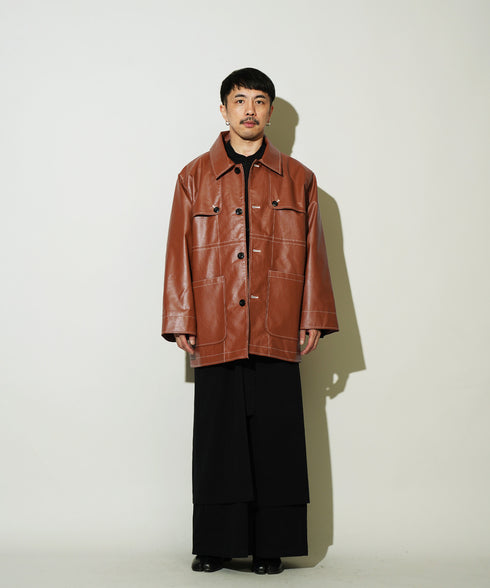 H163 / 着用サイズ: S ブラウン
着用シャツ:217159 ボトムス:217165