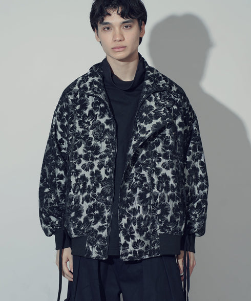 スタンドカラー ジップポケット リブ ライダースブルゾン