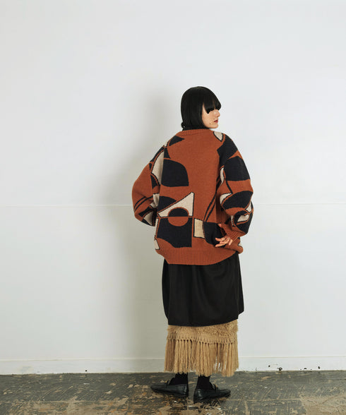 H167 / 着用サイズ: M オレンジ 着用シャツ:217167 スカート:217155