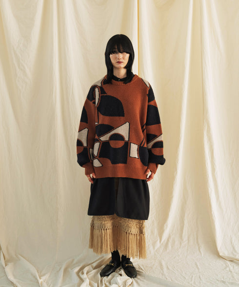 H167 / 着用サイズ: M オレンジ 着用シャツ:217167 スカート:217155