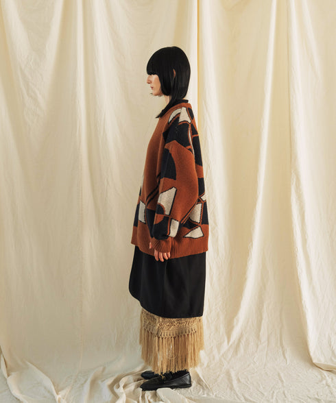 H167 / 着用サイズ: M オレンジ 着用シャツ:217167 スカート:217155