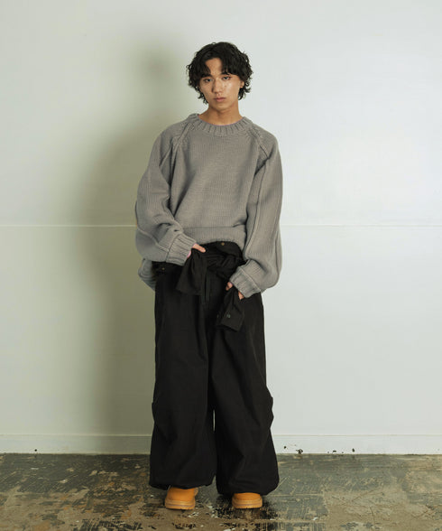 H175 / 着用サイズ: L グレー ボトムス:217160