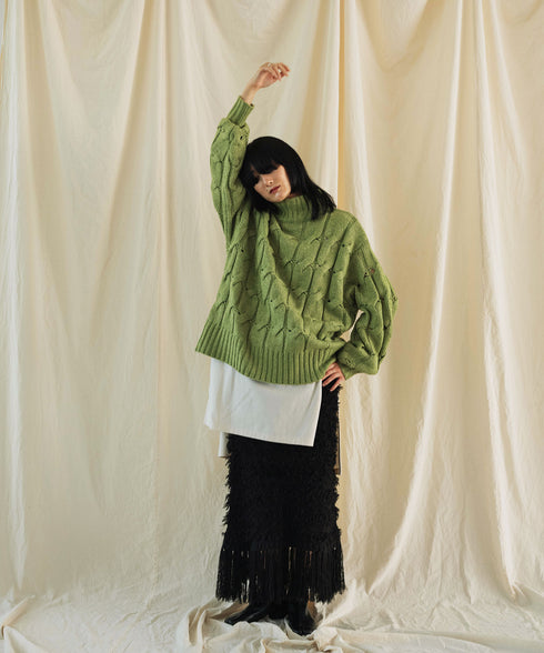 H167 / 着用サイズ:M グリーン 着用インナー:217170 着用ボトムス:217155