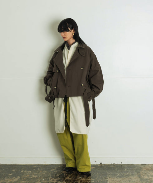 H167 / 着用サイズ: M グリーン
着用アウター:216360 トップス:217167