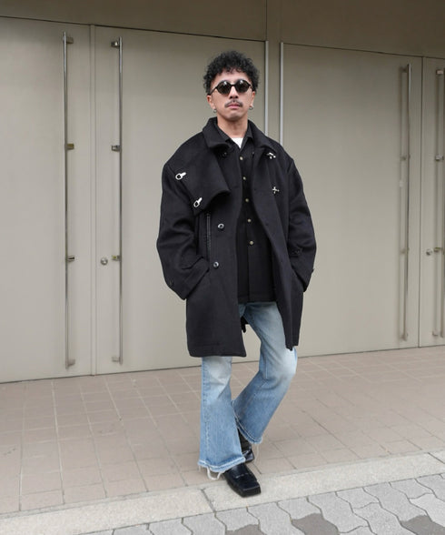 H163 / 着用サイズ:S ブラック