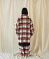 H167 / 着用サイズ: M アイボリーチェック トップス:217167 ボトムス:217175