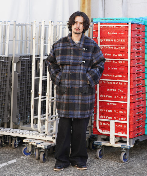 H175 / 着用サイズ:M ネイビーチェック