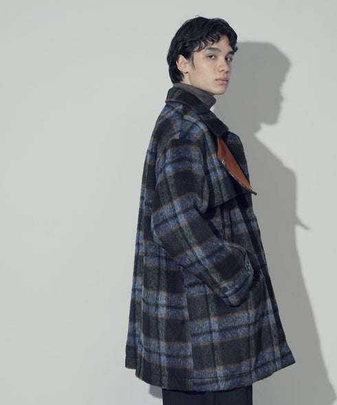 H180 / 着用サイズ: L ネイビーチェック