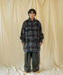 H175 / 着用サイズ: L ネイビーチェック トップス:217161 インナー:217170 ボトムス:217164