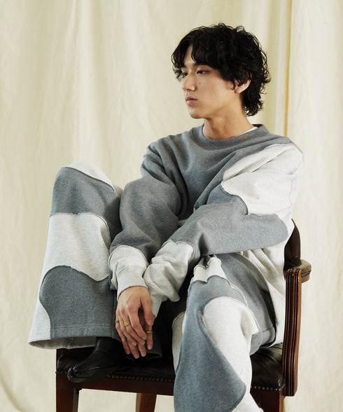 H175 / 着用サイズ: L 杢グレー
着用ボトムス:217178