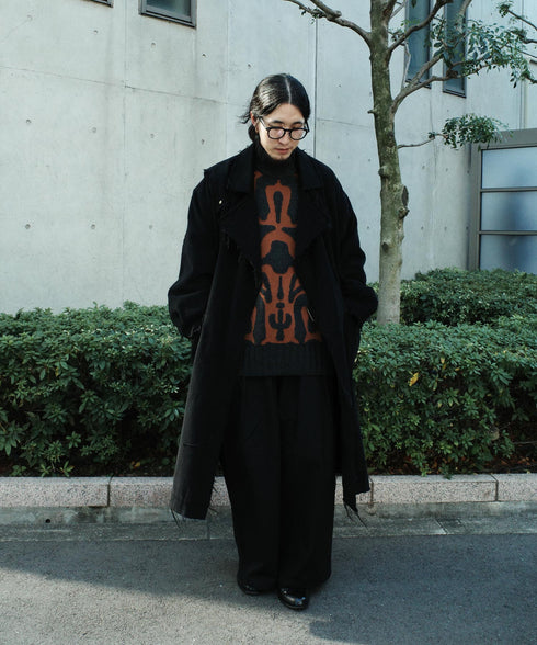 H163 / 着用サイズ: L ブラック ボトムス:217313