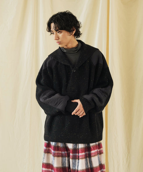 H175 / 着用サイズ: L ブラック
着用ボトムス:217175