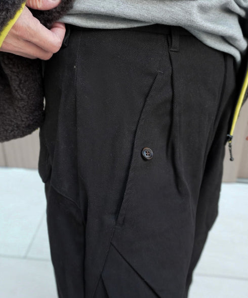 H163 / 着用サイズ:S ブラック 着用アウター:218727 着用トップス:218715