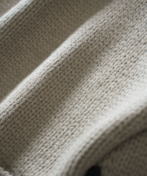 ハンド編みライク ポケット付き ビッグ ポンチョ/ストール