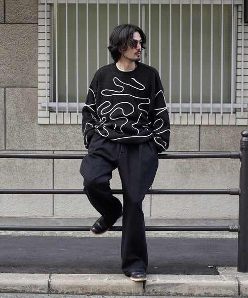 H175 / 着用サイズ:M ブラック 着用ボトムス:218711