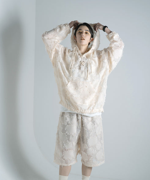 H167 / 着用サイズ: M*アイボリー インナー:217749 ボトムス:217631