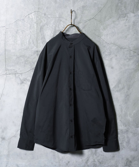 ストレッチブロードイージーケアバンドカラーシャツ