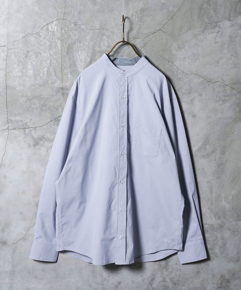 ストレッチブロードイージーケアバンドカラーシャツ