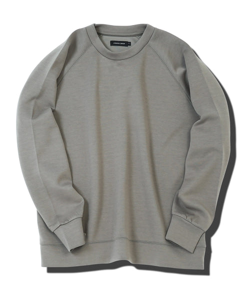 ラグラン切替ライトスウェット | スウェット トレーナー メンズ プルオーバー ダブルフェイス クルーネック アンチピリング 抗ピリ