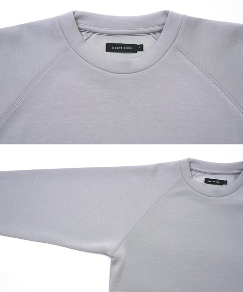 ラグラン切替ライトスウェット | スウェット トレーナー メンズ プルオーバー ダブルフェイス クルーネック アンチピリング 抗ピリ