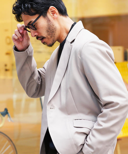 ジャケット専用ニット | ニット セーター 襟高 メンズ ウォッシャブル ジャケニット クルーネック 薄手 洗える ビジネス